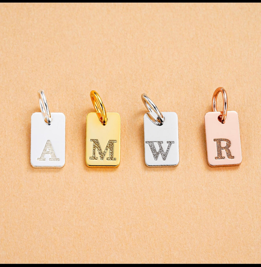 Rectangle Letter Charms