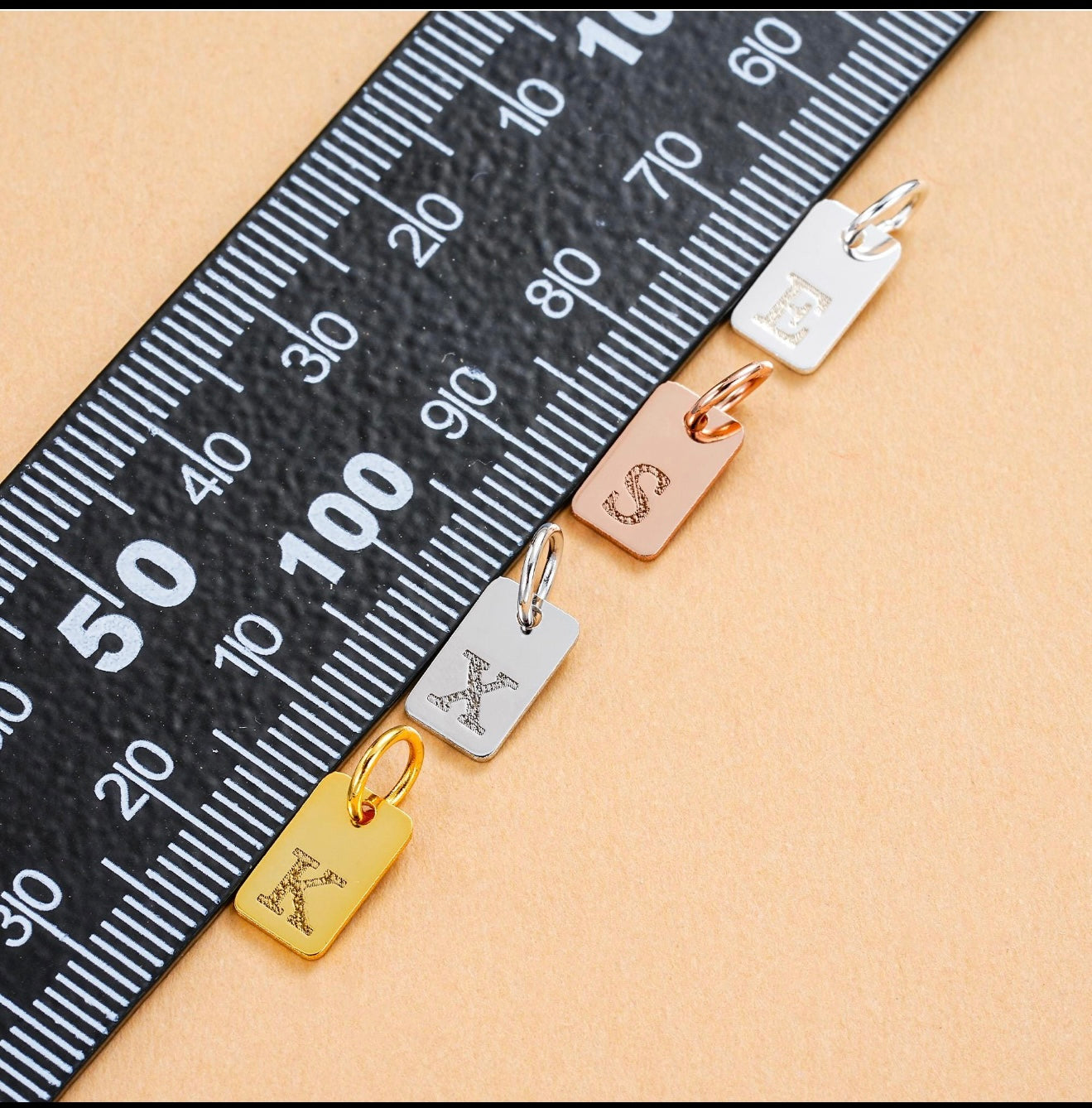Rectangle Letter Charms
